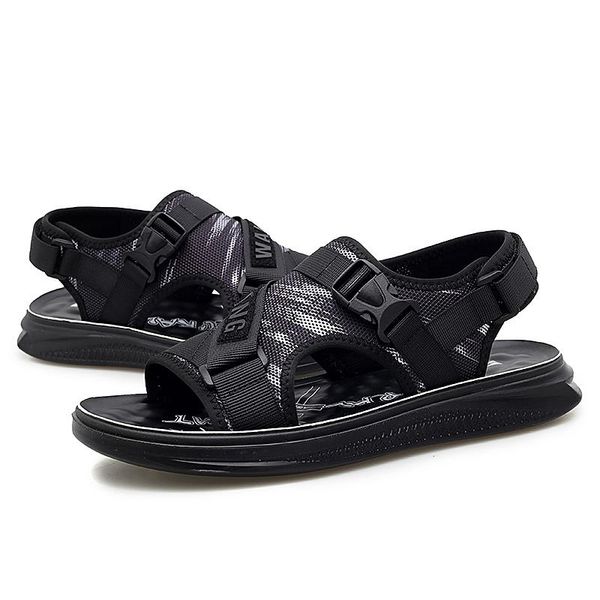 

sandals sandale roman hombre male slip plage mens gladiator on sandal men big homens luxury leather dress sandalias summer, Black
