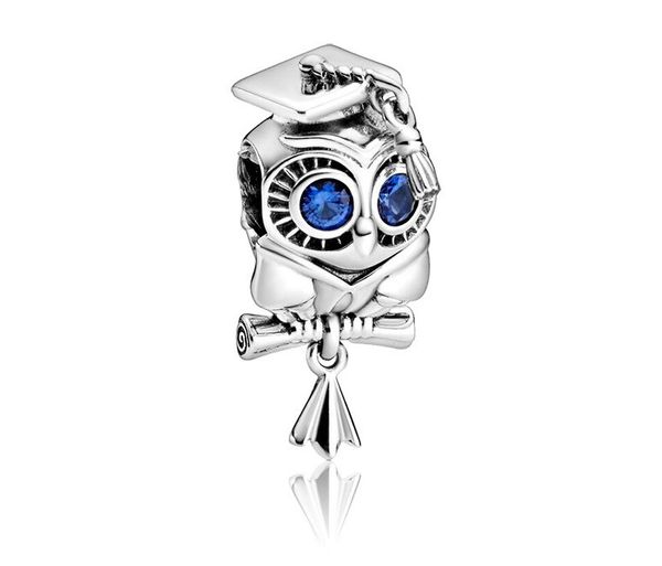 

fits pandora bracelets 30pcs doctor owl dangle pendant charms beads silver charms bead for women diy european necklace jewelry, Black