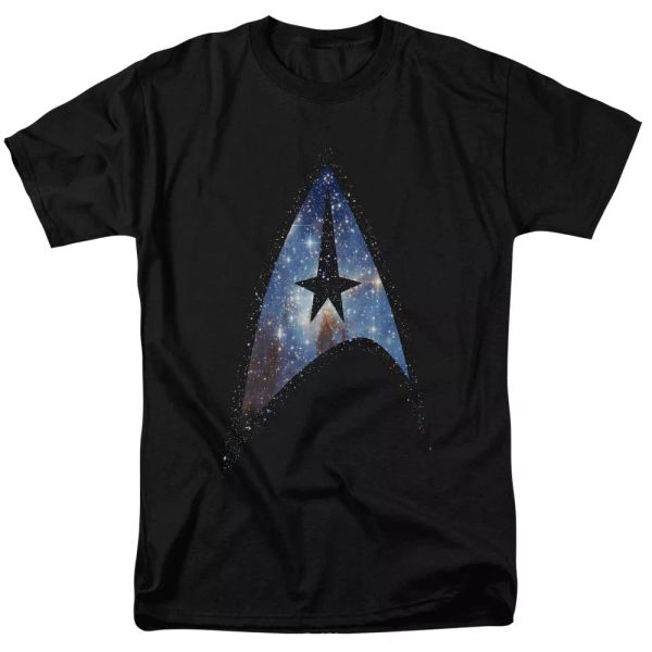 

Star Trek Galactic Shield TV Show T-Shirt Sizes S-3X NEW, White;black