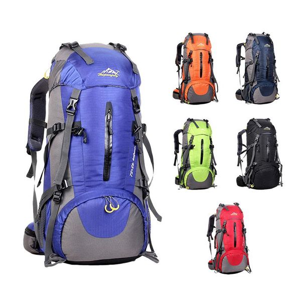 

large capacity outdoor waterproof trekking climb backpack travel hiking mountaineering rucksack superlight nylon sports bags