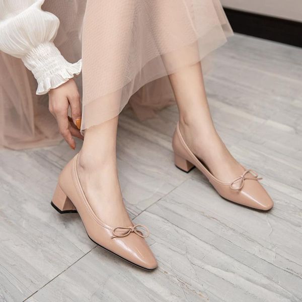 

dress shoes women pointed toe lady pumps working summer spring square heeled arrival woman, Black
