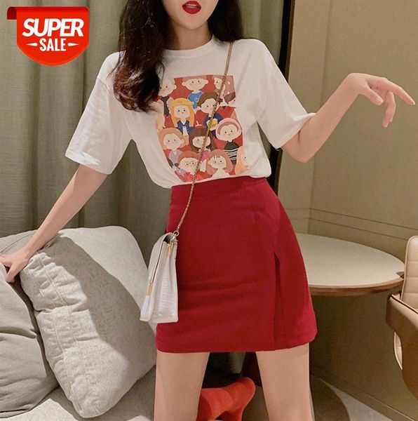 

net red fried street bag hip skirt suit women's two-piece #au56, Black;gray