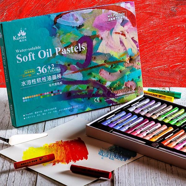 

gift sets professional grade 24/36 color soft heavy oil pastel macaron white water soluble painting stick crayon tool set