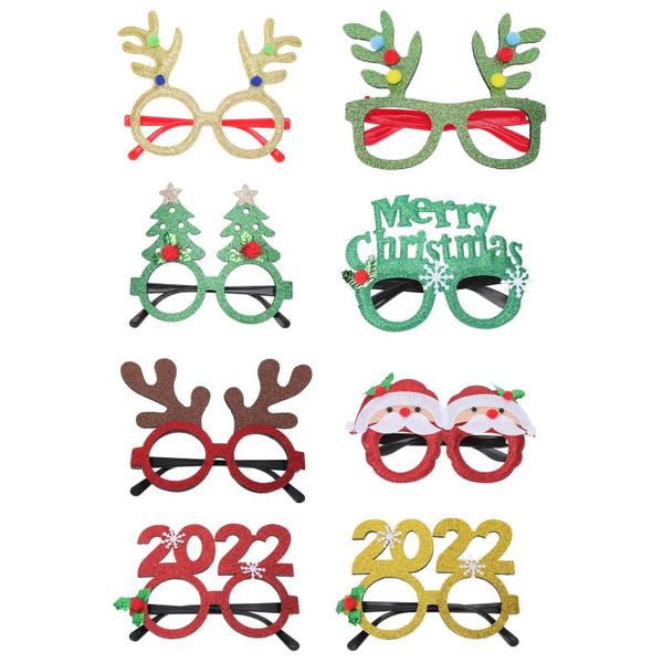 

christmas decorations 8pcs decorative eyeglasses theme party supplies