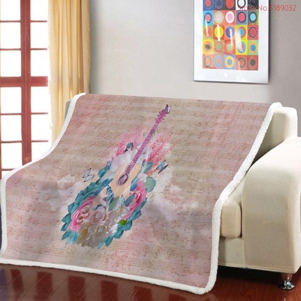 

blankets fire sherpa blanket for beds guitar throw bedspreads quilt music fleece on sofa bed couch print