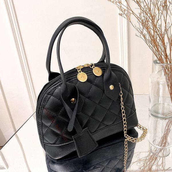 

chain shell handbags new designer bags lady fashion cross body shoulder simple style stripes totes tartan plain practical women zipper mini