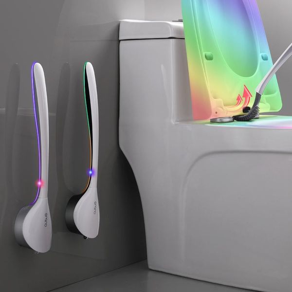 

bath accessory set tpr silicone brush head toilet no dead corner wash household wall-mounted creative bathroom cleaning