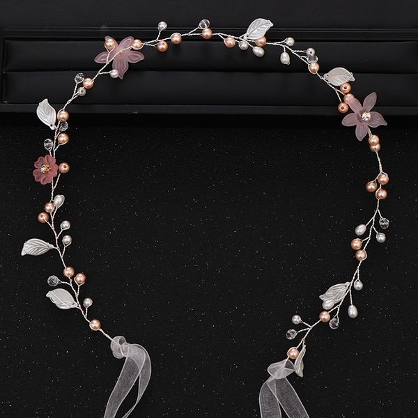 

new wedding hair accessories bride pearl head band gold head band bride flower hair accessories princess head band handmade giftdio chan con, White;golden