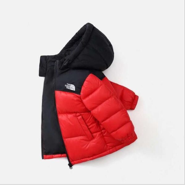 

autumn/winter down coat children's designer jacket hooded solid color outwear warm clothing for boys and girls, Blue;gray
