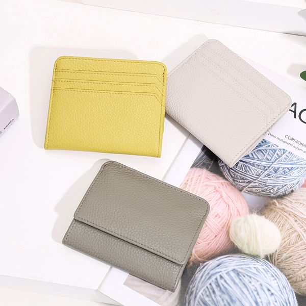 

new japanese mini female leather inslogo small bag short trade foreign wallet coin wallet wallet female style bitae, Red;black