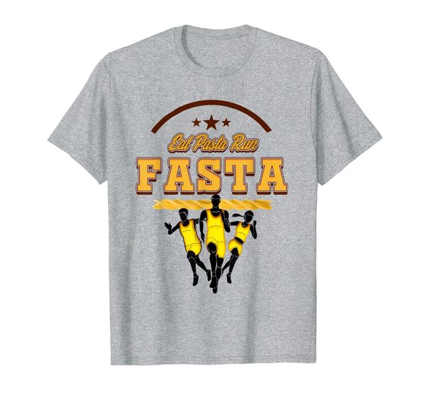 

eat pasta run fasta joggers running faster t-shirt, White;black