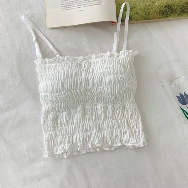 

camisoles & tanks style pleated women camisole ladies breathable body shaping beauty vest base yoga sports running underwear comfortabl, Black;white