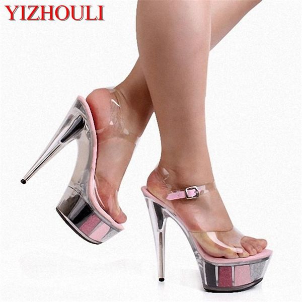 

ultra high with club roma high-heeled sandals 15cm hollow out bag and shoes hate day nightclub, Black