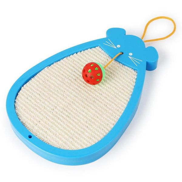 

cat toys mouse type natural sisal belt ball bell scratch board