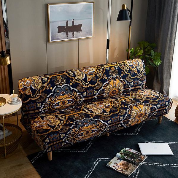 

chair covers 11 style printed armless sofa bed cover without armrest elastic washable modern for home el party