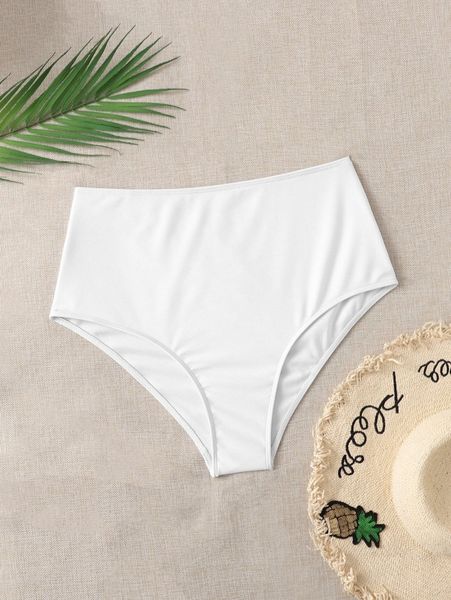 

plus high waisted bikini bottom a6ep#, Black
