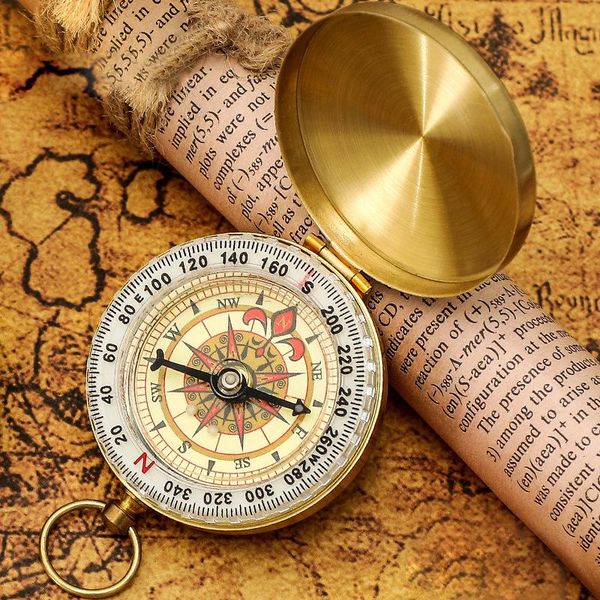 

pure pocket watch retro flip night light compass outdoor gadgets