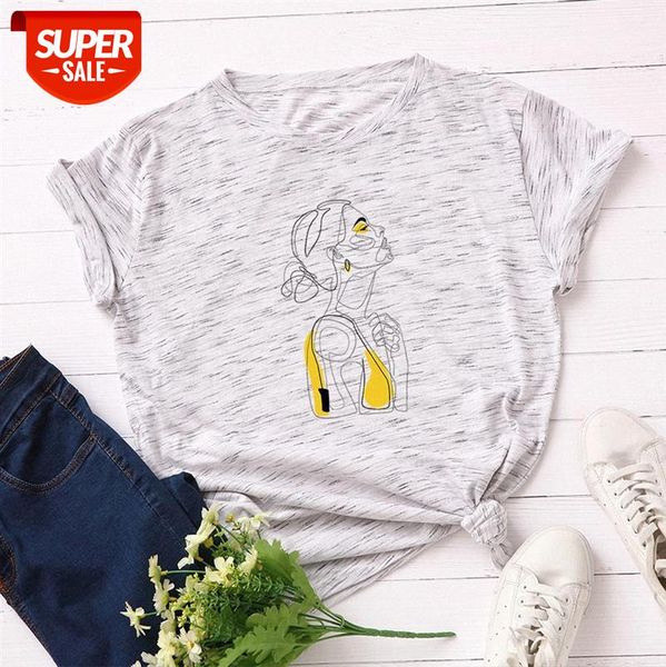 

women's loose round neck short-sleeved cotton t-shirt #lf71, White