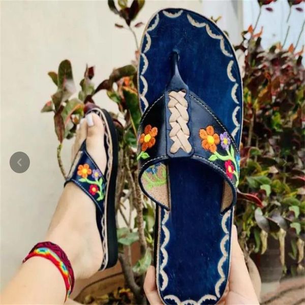 

slippers summer women's fashion female all-match seaside beach shoes women sandals flower flip flops, Black