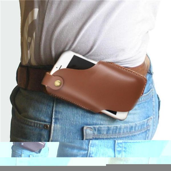

waist black bag men pack funny belt chain for phone pouch bags