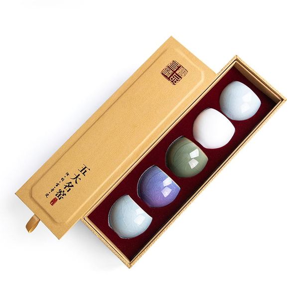 

cups & saucers luwu ceramic teacups set of 5 chinese tea cup with gifts box