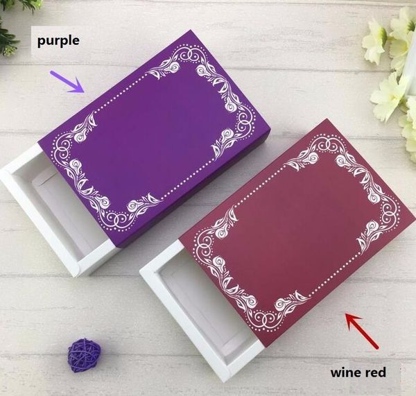 

gift wrap 17x11x5cm large packaging cardboard box red paper drawer fancy modern delicate