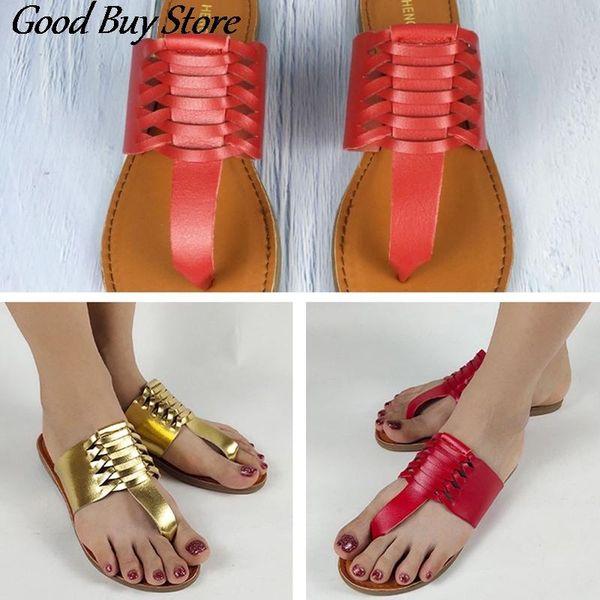 

vintage rome slipper fashion leather flat shoes women sandals plus size european beach slippers female flip flops slides, Black