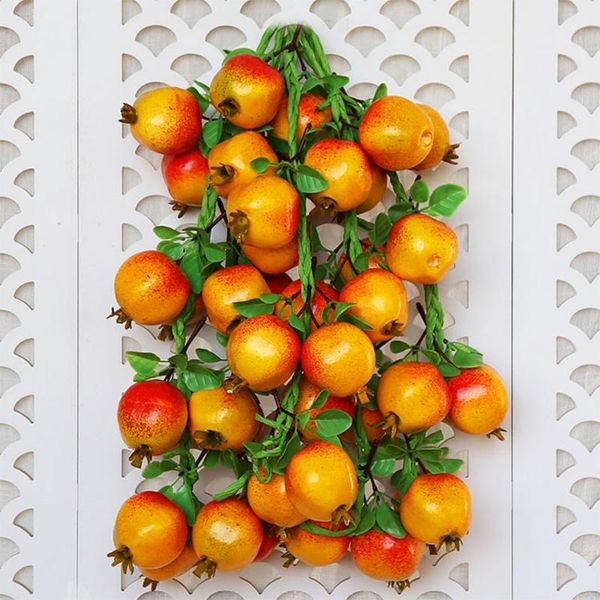 

wholesale promotion family kitchen decoration ornament imitation pomegranate faux fruit hanging pendants wall decor accessories party
