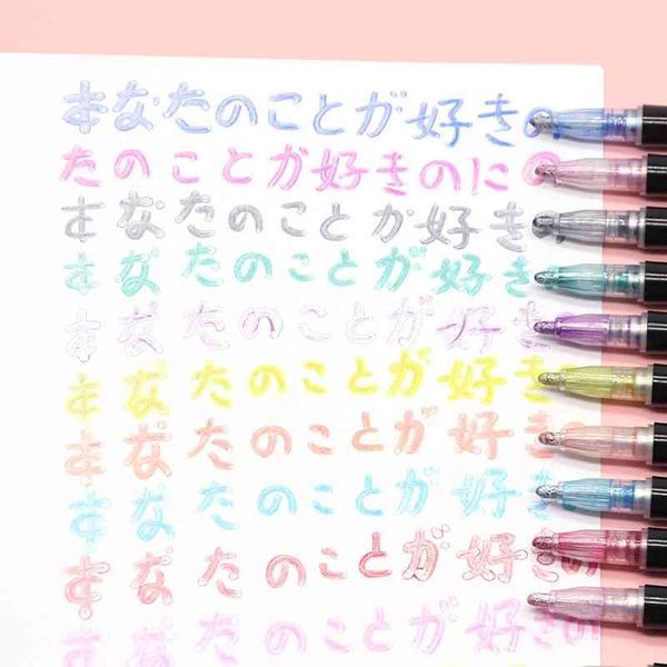 

color accounting dream outline hand drawing stationery fluorescent marker diy greeting card double line pen