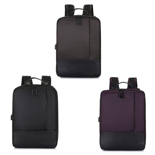 

backpack fashion men nylon travel rucksack with usb charging port anti-theft lapdaypack teenager student bookbag