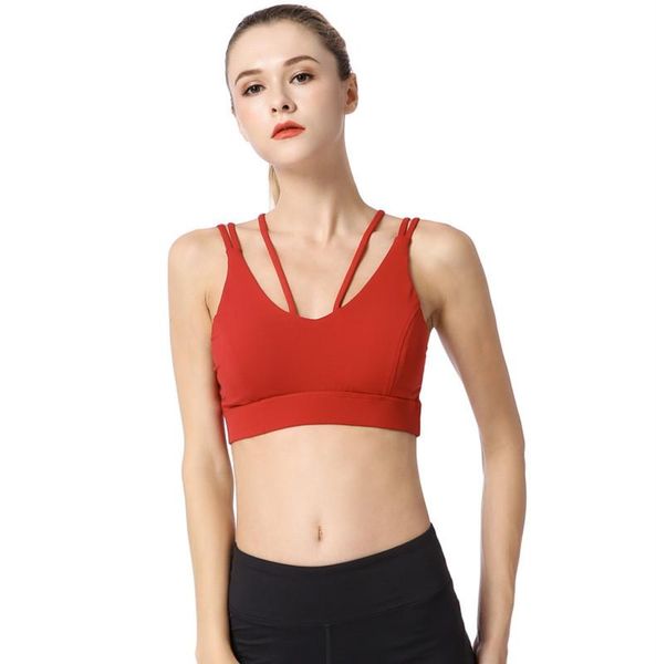 

gym clothing non-steel ring beauty back sports bra women high-strength shockproof yoga fitness running underwear, White;black
