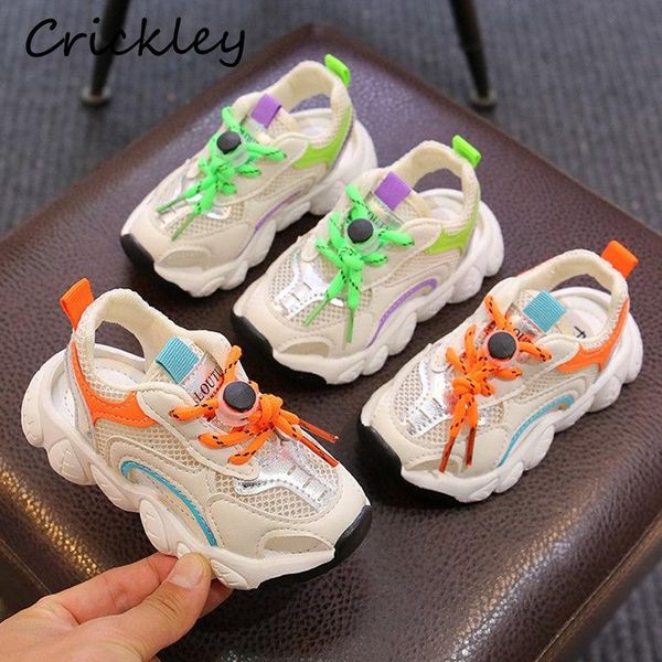 

kids sneakers half sandals mesh breathable beach shoes for baby girls boys sports soft sole anti slip children athletic & outdoor, Black