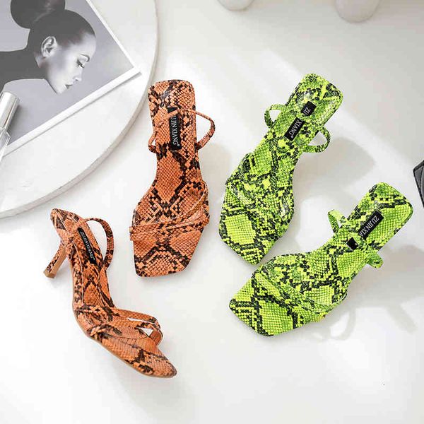 

sandals women stiletto heel shoes narrow band party dress drop 7cm comfortable slippers slides t9nl, Black