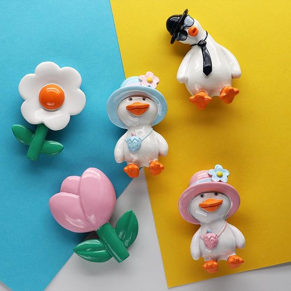 

fridge magnets refueling duck tulip sunflower decoration refrigerator sticker lovely shape pink cute 3d magnet