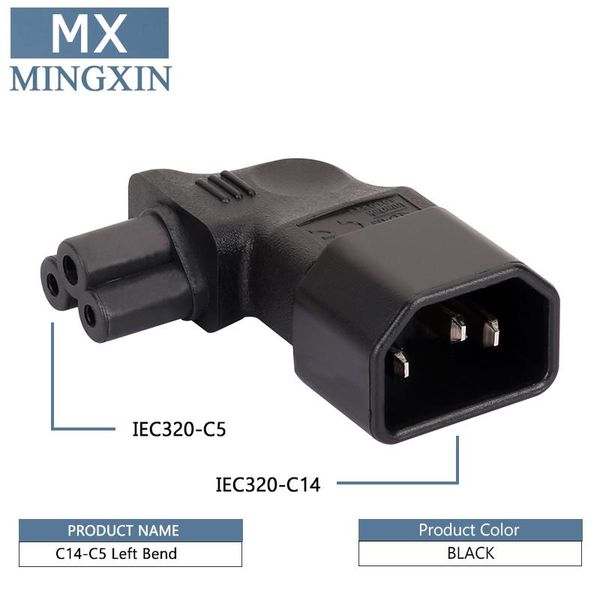

smart power plugs iec320 c14 to c5 turn left male female iec-320 pdu ups adapter plug socket converter 10a 110-250 v