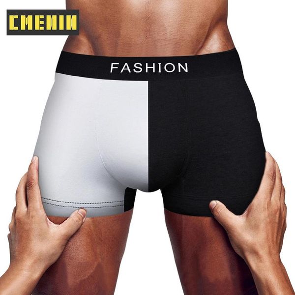 

underpants cotton gay man underwear boxers shorts bielizna majtki meskie men's panties boxer men boxershorts cm894, Black;white