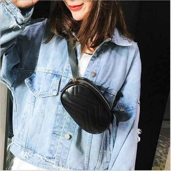 

waist bags 2021 fashion fanny pack bag belt women pu chest woman