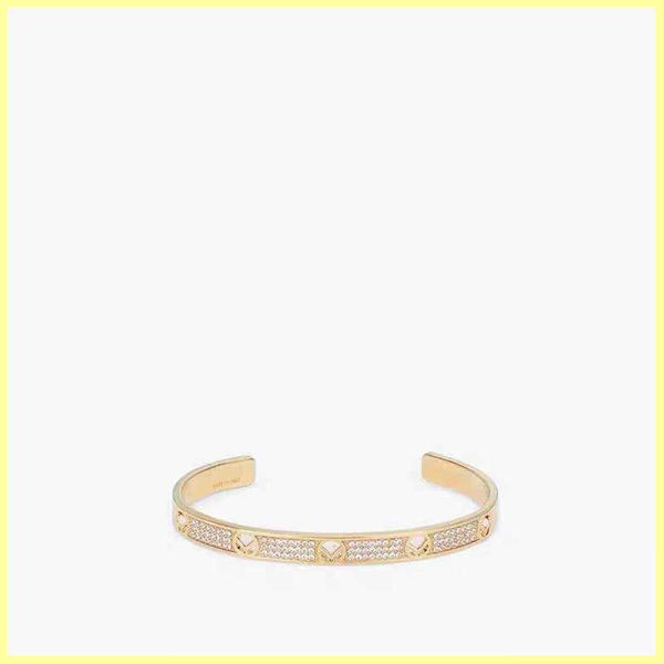 

2021 fashion designer bracelet for mens women full diamond gold letters f bracelets gifts womens luxury love jewelry 21090902r, Black