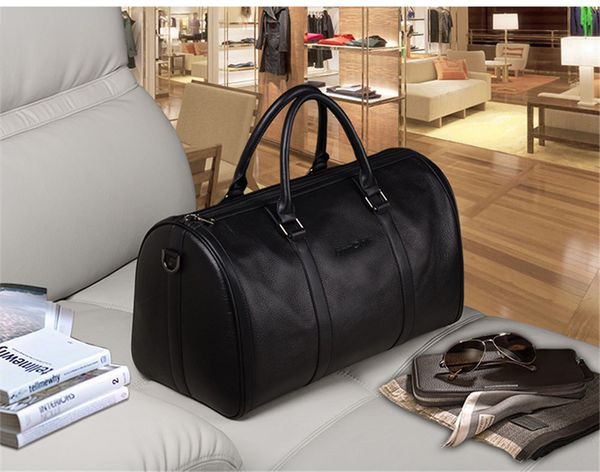 

fashion leather women travel bags luggage suitcases men duffle bag weekend big tote overnight