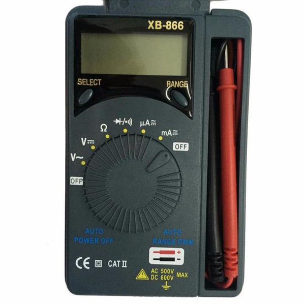 

multimeters xb-866 lcd auto range digital multimeter voltmeter tester tool ac dc pocket mini professional meter test 1.5v xb866