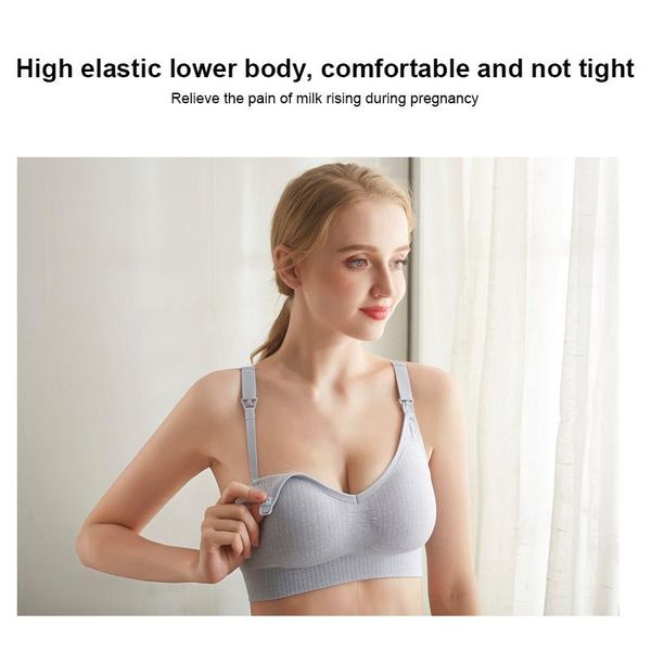 

front buckle pregnant woman breastfeeding bra sports bras large breast no steel ring gather anti-sag gym clothing, White;black