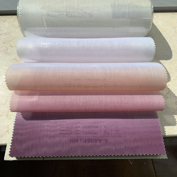 

curtain & drapes chadmade hanna gradient voile sheer fabric swatch (12 colors)