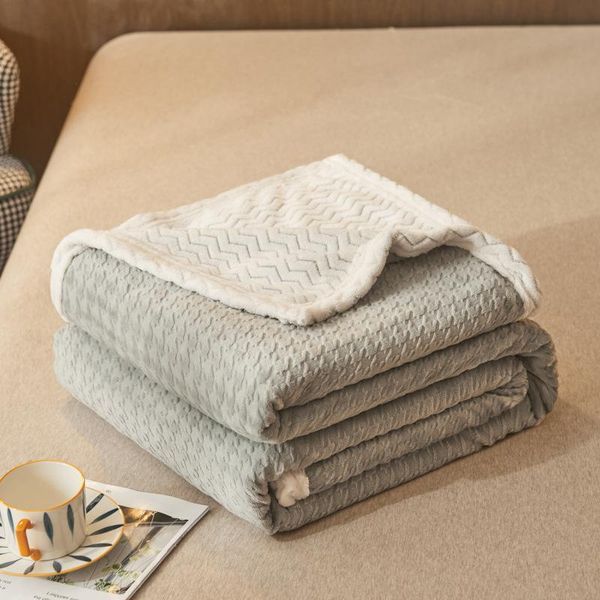 

blankets blue bird check double jacquard beibei velvet multifunctional blanket travel cover winter towel quilt bed