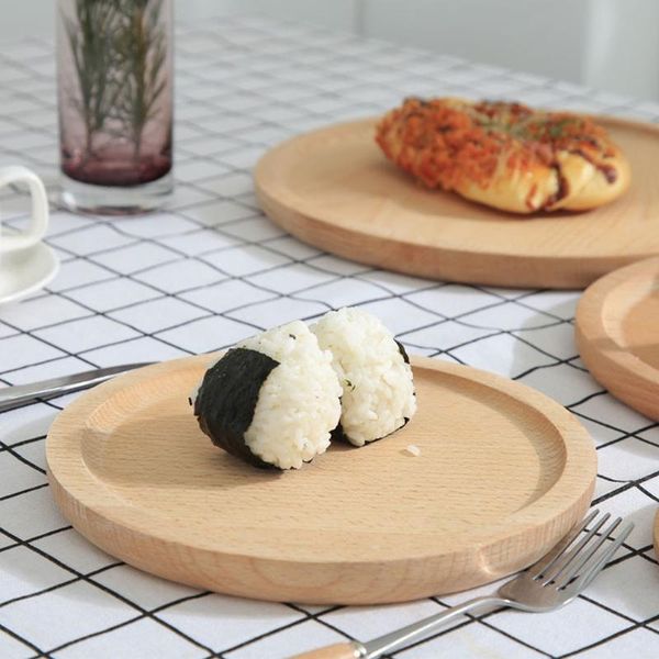 

mats & pads wooden round pastry tray dessert plate dishes coasters holder coffee cup mat