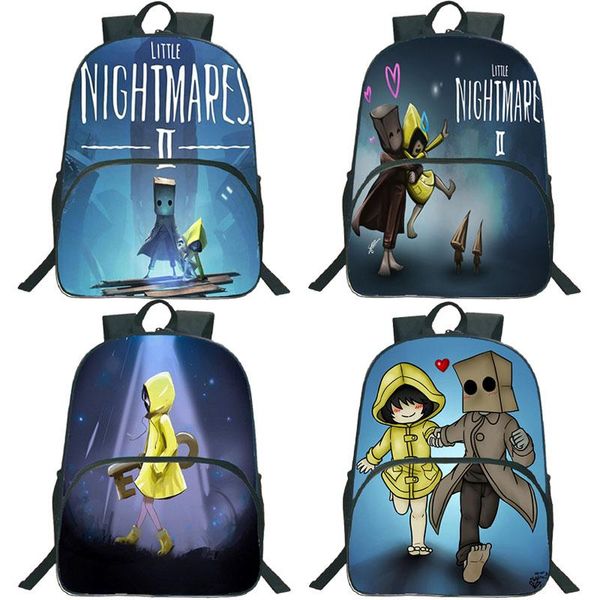 

little nightmares 2 backpack children 2021 game cartoon school bag laprucksack teenager knapsack boys girls travel bags