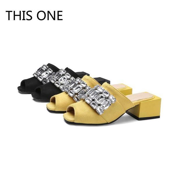 

slippers selling quality suede rhinestone decoration square root sandals and oversized shoe size 34-48, Black