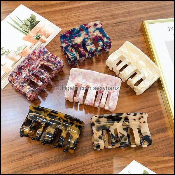 

clamps hair jewelry korean fashion floral square for girls scrunchies wash up claws medium size acetic acid beige head clips ornaments drop, Slivery;golden