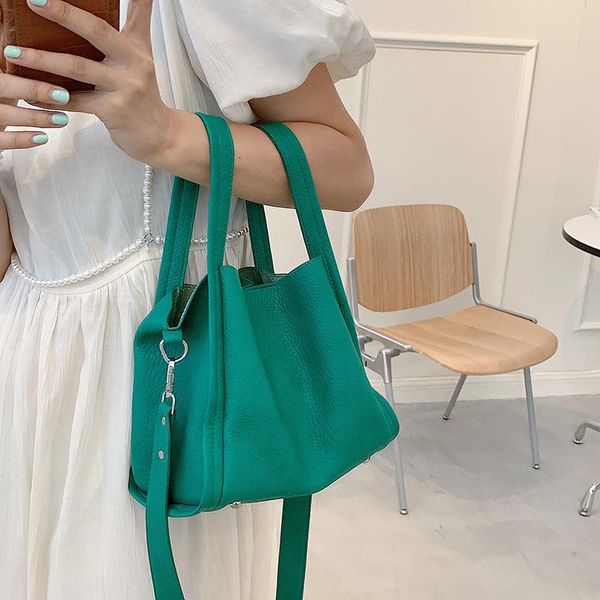

evening bags 2021 simple luxury hand bag fashionable diagonal soft pu leather large-capacity tote shoulder women shopping female