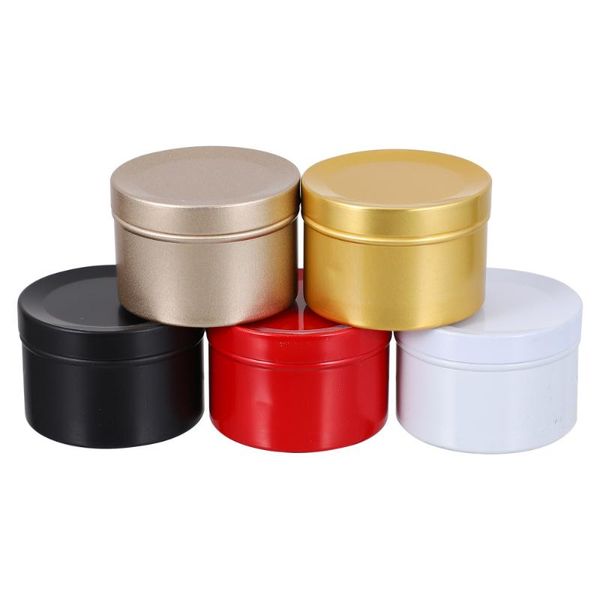 

gift wrap 5pcs 50ml christmas elements candle party favors tins jar metal boxes