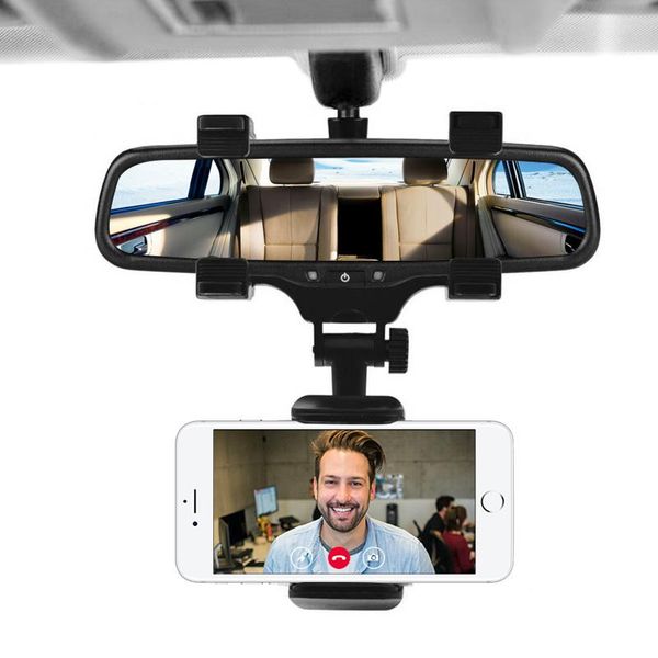 

universal phone stand mirror clips rearview holder gps navigation smartphone bracket for oppo cell mounts & holders